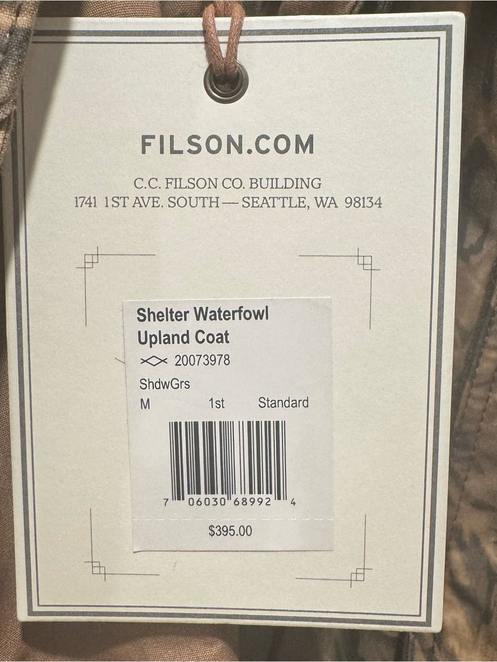 Filson X Mossy Oak Shelter Waterfowl Upland Coat - Picture 4 of 4
